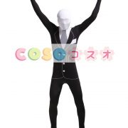 全身タイツ，ブラック　ズートスーツ　ユニセックス　カラーブロック　開口部のない全身タイツ　仮装コスチューム　―taitsu-tights0049 2
