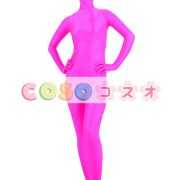 全身タイツ，ピンク　単色　大人用　開口部のない全身タイツ　変装コスチューム　ユニセックス　―taitsu-tights0069 2