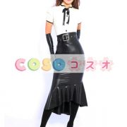 ラテックスドレス　ボディコン　ブラック＆ホワイト　ファッション　コスチューム―taitsu-tights0150 2