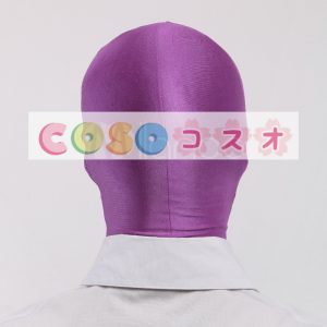 全身タイツアクセサリー，マスク　紫色　単色　開口部がない　仮装コスチューム　―taitsu-tights1253
