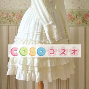 ロリィタスカート　無地　シフォン　レーストリム　フリル ―Lolita0045