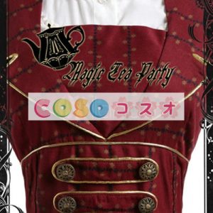 ロリィタジャンパースカート　プリント　エレガント　レースアップ　ボタン ―Lolita0060