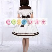 ロリィタ服　ホワイト　ワンピース　セーラースタイル　半袖　リボン ―Lolita0087 2