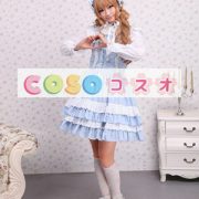 ロリータジャンパースカート,ブルー ティアド ラッフル 女の子らしさ満点 スィート コットン ―Lolita0139 2 ロリータジャンパースカート,ブルー ティアド ラッフル 女の子らしさ満点 スィート コットン ―Lolita0139 2