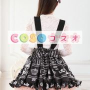 ロリィタスカート　ブラック　サロペットスカート　クラウン　プリント ―Lolita0146 2