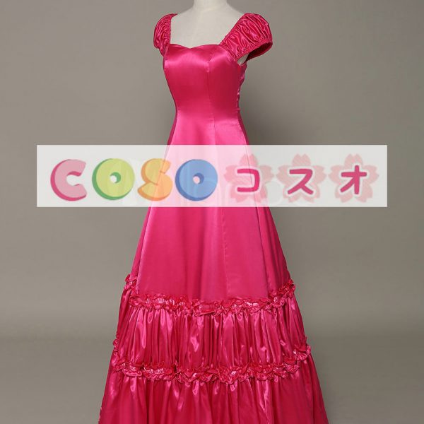 ロリータ服 ワンピース ローズレッド ドレス コットン エレガント&ラグジャリー カジュアル ―Lolita0189