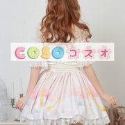 ライトピンク　ロリィタスカート　プリント　レーストリム ―Lolita0238 2