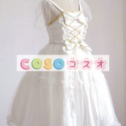 ロリータ服 ワンピース エクリュホワイト ストッキング シフォン ノースリーブ ―Lolita0285 2 ロリータ服 ワンピース エクリュホワイト ストッキング シフォン ノースリーブ ―Lolita0285 2