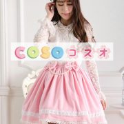 ピンク　ロリィタスカート　スウィート　リボン　パール ―Lolita0299 2