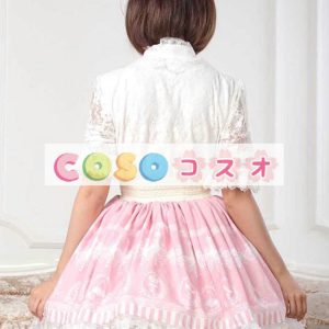 ロリータ服　スカート　スィート　ポリエステル　プリント　ピンク　カジュアル　 ―Lolita0391