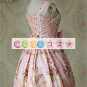 ロリィタジャンパースカート　カジュアル　可愛い　コットン　プリント付き　スクエアネック　 ―Lolita0407 2