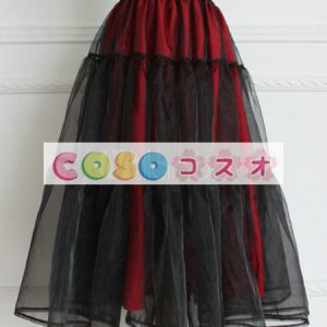 ロリータ服　スカート　ブラック　ゴシック　レイヤードスカート　 ―Lolita0549