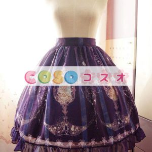 ロリータ服　スカート　レトロ　プリント柄　 ―Lolita0654