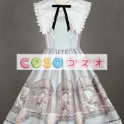 ロリィタジャンパースカート　リボン　可愛い　合成繊維　パーティー　プリント柄　 ―Lolita0667 2