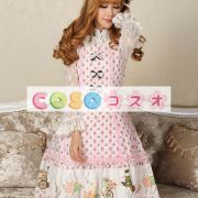 ロリータジャンパースカート　ピンク　可愛い　綿混紡　 ―Lolita0693 2