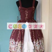 ロリィタジャンパースカート　リボン　可愛い　合成繊維　パーティー　プリント柄　 ―Lolita0744 2