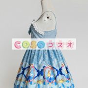 ロリィタジャンパースカート　可愛い　スクエアネック　シフォン　プリント付き　パーティー　 ―Lolita0784 2