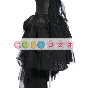 ロリィタ服　スカート　レトロ　ポリエステル　ブラック　パーティー　 ―Lolita0811