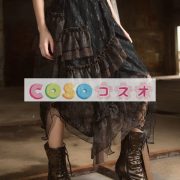 ロリィタ服　スカート　レース　レトロ　ブラック　パーティー　 ―Lolita0814 2