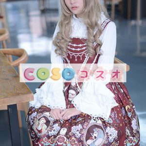 ロリータジャンパースカート　レトロ　合成繊維　 ―Lolita0817
