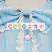 ロリィタジャンパースカート　リボン　可愛い　シフォン　パーティー　プリント柄　 ―Lolita0821 2