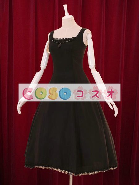 ロリィタジャンパースカート　パーティー　レトロ　コットン　シャーリング　 ―Lolita0824