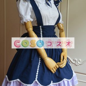 ロリータ服　セット　シャツ＆スカート　ブルー　半袖　スィート　 ―Lolita0855
