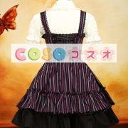 ロリータ服，シャツ＆ジャンパースカートのセット　ストライプ柄　高品質 ―Lolita0915 2