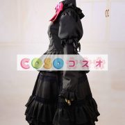 ロリィタ服　ドレス　スウィート　コットン　ブラック　カジュアル　リボン　長袖　 ―Lolita0843 2