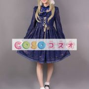 ロリータ服　ワンピース　単色　ドレス　シフォン　スィート　結び　カジュアル　 ―Lolita0090 2