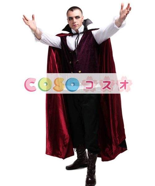 ハロウィン　バンパイア　コスチューム　男性用　カウントドラキュラ　コスチュームコスプレ―festival-0035