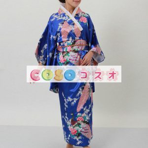 ハロウィン　ブルー　日本　和服　浴衣　コスチューム―festival-0170