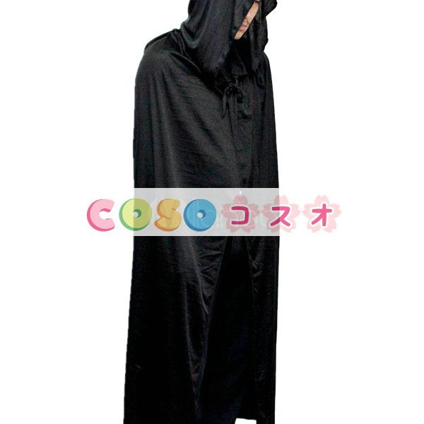 ハロウィン　ブラック　死神　コスチューム　ガウン&武器―festival-0206