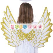 キッズ　ハロウィン　コスチューム　女の子用　天使　&ドレス　ホワイト　―festival-0253 2