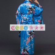 コスチューム衣装　ブルー　祝日　女性用　和服　世界の文化　新作　シルクライク　大人用　―festival-0652 2