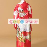 コスチューム衣装　レッド　世界の文化　祝日　新作　大人用　シルクライク　女性用　和服　―festival-0660 2