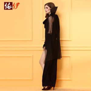 プリンセスコスチューム衣装，ブラック　セクシー　魔女性風　ボディコン　コスプレ-halloween-trz0725-0245