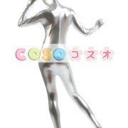メタリック全身タイツ シルバー ジャンプスーツ 大人用 ―taitsu-tights1093 3 メタリック全身タイツ シルバー ジャンプスーツ 大人用 ―taitsu-tights1093 3