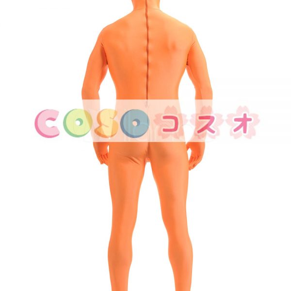 オレンジのユニセックス ライクラ スパンデックス全身タイツ スーツ―taitsu-tights0509