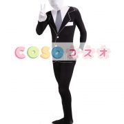 全身タイツ，ブラック　ズートスーツ　ユニセックス　カラーブロック　開口部のない全身タイツ　仮装コスチューム　―taitsu-tights0049 3