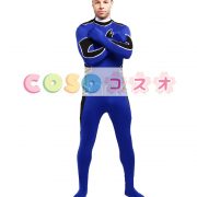 全身タイツ，スーパーヒーロー風　大人用　ユニセックス　ブルー　コスチューム　コスプレ　―taitsu-tights0625 3