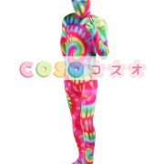 全身タイツ,クリスマスエルフ ユニセックス カラーブロック 開口部のない全身タイツ 仮装コスチューム ―taitsu-tights0744 3 全身タイツ,クリスマスエルフ ユニセックス カラーブロック 開口部のない全身タイツ 仮装コスチューム ―taitsu-tights0744 3