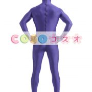 紫のオープンフェイス ユニセックス ライクラ スパンデックス全身タイツ スーツ―taitsu-tights1452 3