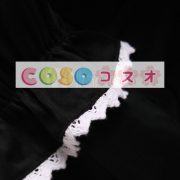 コットン　ブラック　ロリィタワンピース　レースアップ　フリル　リボン　長袖 ―Lolita0059 3