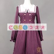 ロリータ服　ワンピース　ストライプ　ドレス　コットン　スィート　ボタン　カジュアル　 ―Lolita0099 3