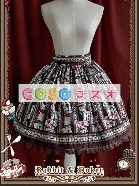 ロリータ服　スカート　SK　ウサギ柄　ロリータファッション ―Lolita0167