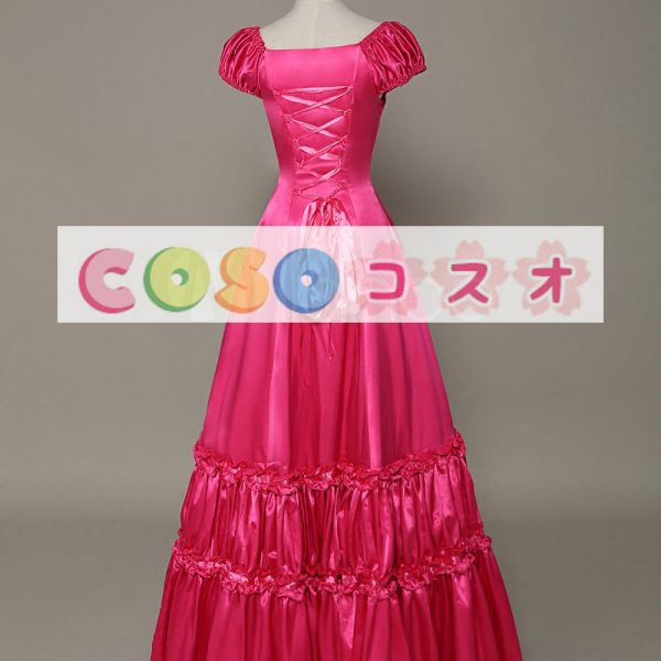 ロリータ服 ワンピース ローズレッド ドレス コットン エレガント&ラグジャリー カジュアル ―Lolita0189