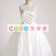 ロリータ服 ワンピース エクリュホワイト ストッキング シフォン ノースリーブ ―Lolita0285 3 ロリータ服 ワンピース エクリュホワイト ストッキング シフォン ノースリーブ ―Lolita0285 3