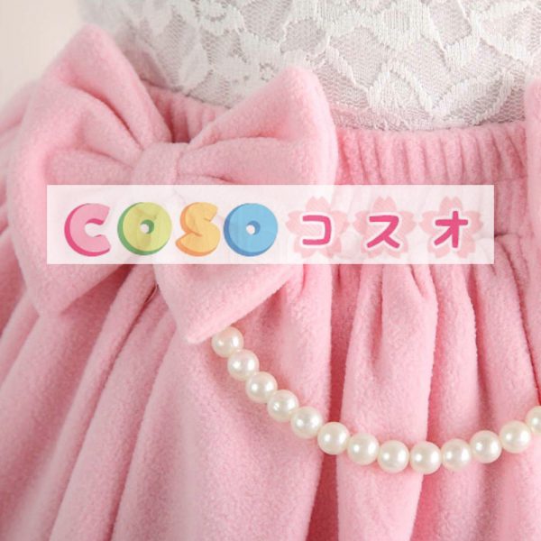 ピンク　ロリィタスカート　スウィート　リボン　パール ―Lolita0299