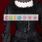 ロリータワンピース　ブラック　オーダーメイド可能　大人気　長袖 ―Lolita0335 3